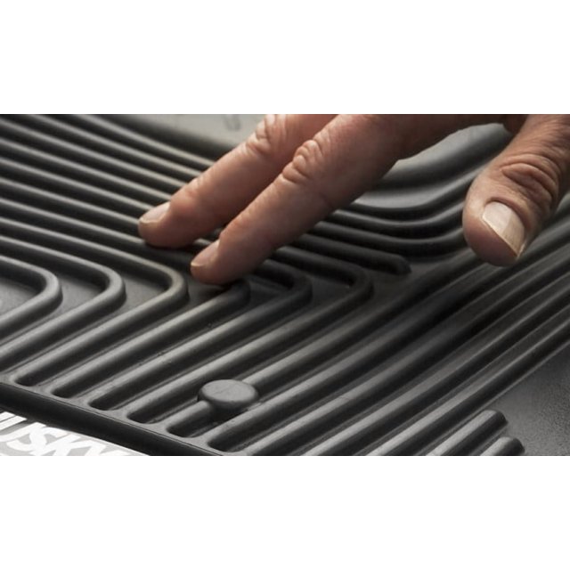 Husky Liner Doublure de Sol 52301 Contour en X; Ajustement Moulé; Crête Surélevée; Noir; Élastomère Thermoplastique; 2 Pcs