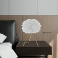 thumbnail image 6 of E26 Standard Lampholder White Feather Lamp, Tripod Lamp, White Feather Table Lamp E26 Standard Lampholder 32.29-53.82 ft ² for Studies, Living Rooms, Dining Rooms, 6 of 29