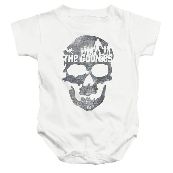 The Goonies Skull 2 Unisex Infant Snap Suit for Baby (12 Months) White