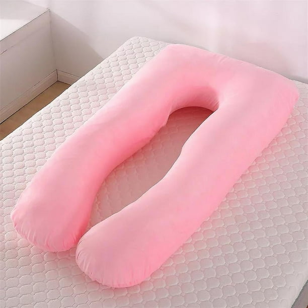 Almohada de maternidad multifuncional, almohada para dormir lateral, cojín de algodón extraíble y lavable para siesta en forma de U