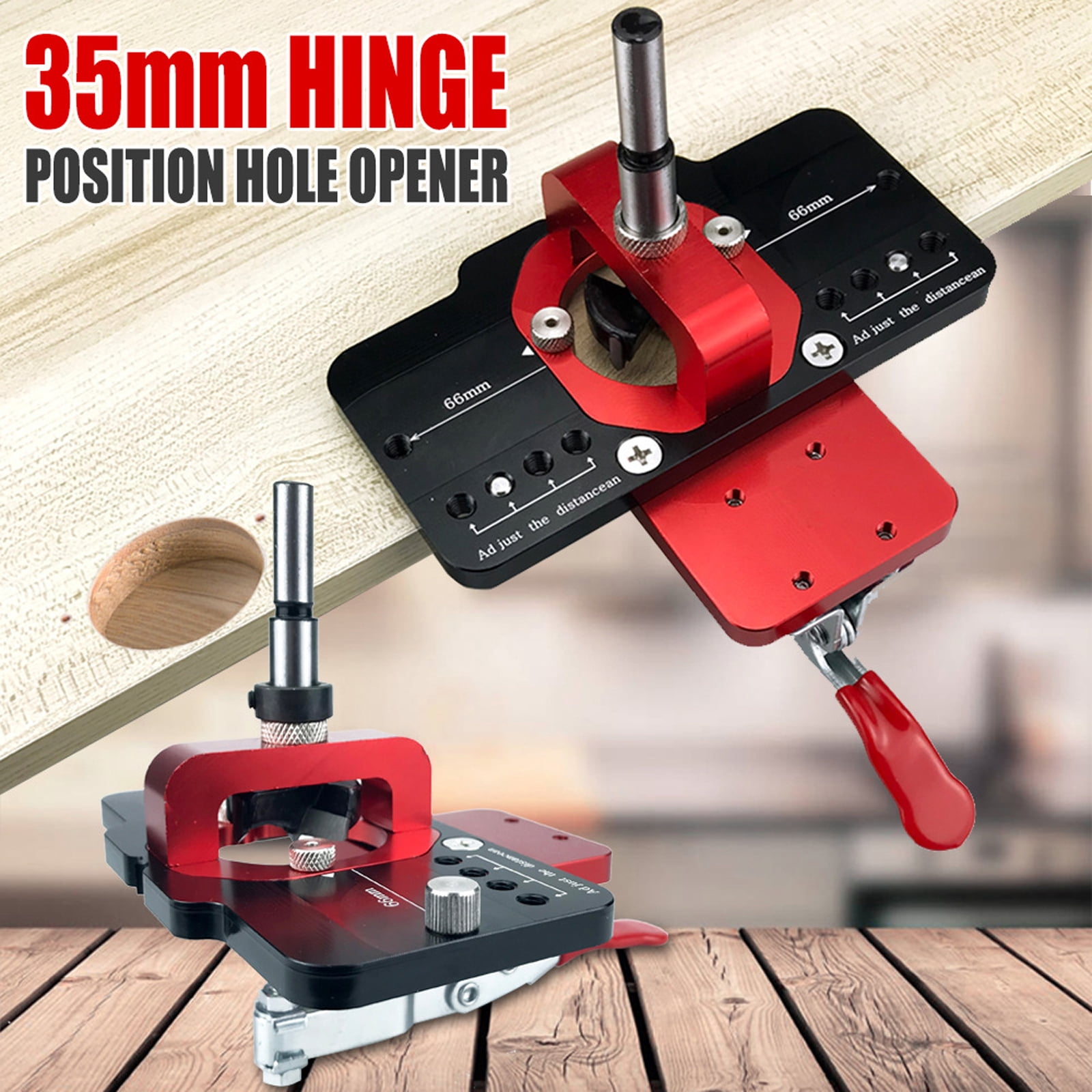 Hinge Mounting Tool Concealed Hinge Jig Concealed Door Hinge Jig with Quick Clamps Hinge Hole Drilling Guide Locator