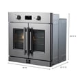 thumbnail image 2 of Forno Asti 30-Inch French Door Electric Wall Oven in Stainless Steel, 3.68 cu. ft. True Convection, 3,600W, Air Fry, Sous Vide, Self-Clean, 2 of 9