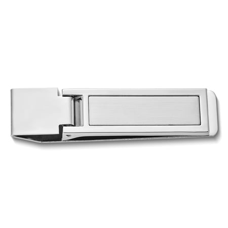 Silver-tone Hinged Money Clip QGM20808