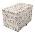 thumbnail image 1 of Bird Dog Crate Cover, Print of Rose Floral Romantic Feminine Spring Pastel Tone Forest Elements, Easy to Use Pet Kennel Cover Small Dogs Puppies Kittens, 7 Sizes, White and Multicolor, by Ambesonne, 1 of 6