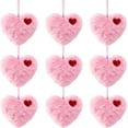 thumbnail image 4 of Vggrvlo 12Pcs Valentine's Day Plush Heart Ornaments 4.72 Inch Fuzzy Heart Decor with Red Accents Soft Christmas Tree Hearts for Xmas, Valentine's, Wedding, Party, Home Outdoor Decoration (12Pcs-Pink), 4 of 5