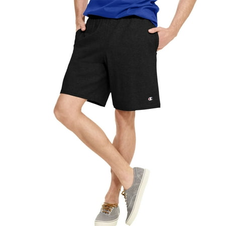 Champion Mens Authentic Cotton Jersey 9 Inch Shorts with Pockets 3XL Black Walmart