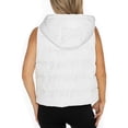 thumbnail image 2 of Women's Gameday Couture  White Chicago Bears Hooded Full-Snap Puffer Vest, 2 of 3