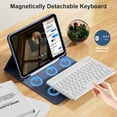 thumbnail image 4 of KVTVOU Keyboard Case for iPad A16 11 inch 2025 / 10th Generation 10.9 inch 2022, Detachable Wireless Keyboard Cover with Pencil Holder for iPad 11/10th Gen, Purple, 4 of 9