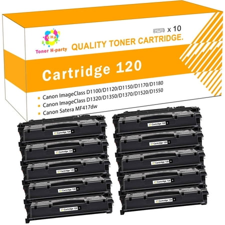 Toner H-Party 10-Pack Compatible Toner Cartridge for Canon 120 CRG-120 imageCLASS D1120 D1550 D1150 D1320 D1350 D1520 D1100 D1370 D1180 D1170 10x Black