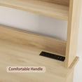 thumbnail image 4 of Huisuilinss Microwave Stand Bakers Rack With Cabinet,Wood Bakers Rack Cabinet With Power Outlet,2 Glass Doors,Thickened Counter,Microwave Oven Stand,Kitchen Utility Storage Shelf, 4 of 7