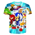 thumbnail image 3 of 20223 Camisetas de manga corta de verano para niños Sonic 2, ropa para bebés de 4 a 14 años, camisetas con estampado 3D, ropa para niños, atuendos para niños, 3 of 5