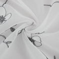 thumbnail image 5 of Grey and White Floral Embroidery Sheer Curtains for Living Room, Flower Voile Semi Sheers Drape Panels Grommet Curtains for Bedroom Kitchen Yard Patio Parlor, 52 x 95 Inch, 2 Panels, 5 of 9