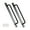 Black 240mm, variant on 2 Pack Multipurpose Barn Door Handles Hole Center Aluminum Alloy Gate Handle for Bathroom Wardrobe Closet Daily Use