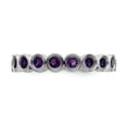thumbnail image 4 of 925 Sterling Silver Stackable Expressions Amethyst Ring Size: 6; for Adults and Teens; for Women and Men, 4 of 5