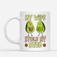 thumbnail image 2 of Coffee Mugs My Wife Stole My Seed Cute Married Couple Valentine Gifts for Husband Father's Day Papa Ceramic Tea Cup 11oz 15oz Christmas Mug, 2 of 7