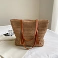 thumbnail image 6 of Kukuzhu Straw Beach Bag, Summer Woven Tote Bag Large Shoulder Handbag Straw Purses and Handbags for Women Vacation, 6 of 7