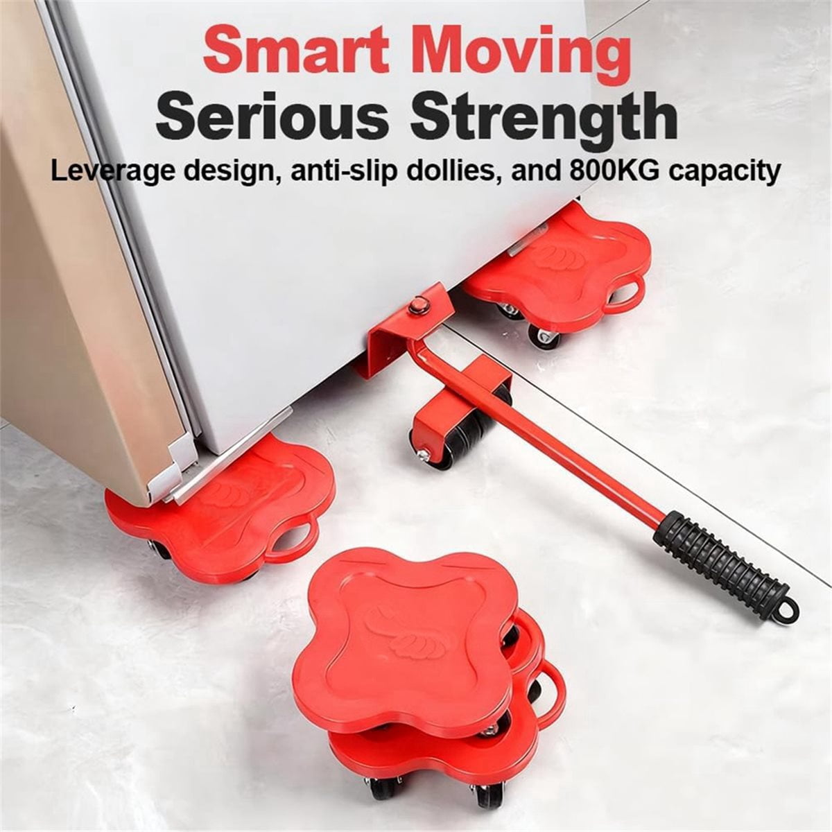 Furniture Lift Mover Tool Set,Multi-Functional Adjustable Furniture Lifter for Home, Portable Furniture Moving Wheels