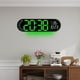 thumbnail image 3 of Reloj de pared de 17.3 pulgadas para la sala de estar, reloj electrónico multifuncional LED, reloj despertador de gran tamaño, reloj de temperatura y humedad, reloj con luz de ambiente - Verde, 3 of 5