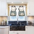 thumbnail image 5 of Yayeee Kitchen Curtains Tier Pair Light Filtering 27"x36" Rod Pocket Short Cafe Window Panel, Beige Cute Cat, 5 of 7