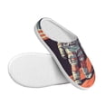 thumbnail image 3 of Fotbe Astronaut With American Flag Pattern Women's Fuzzy Curly Fur Memory Foam Loafer Slippers Indoor Outdoor Slippers Winter Home Shoes-39/40, 3 of 7