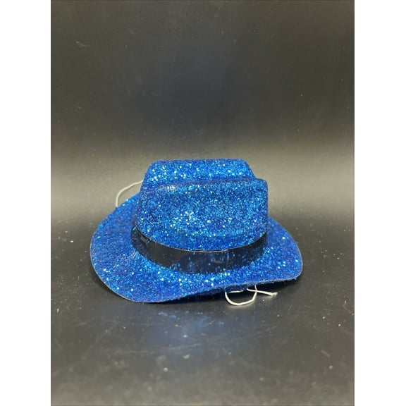 Amscan Glitter Mini Cowboy Hat, Blue