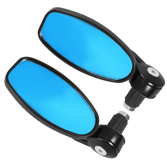 MLINS 1 Pair Handlebar Mounted Motorcycle Side Mirrors Aluminum Metal Rear View Mirrors Adjustable Motorbikes Mirrors for Bicycles Scooters