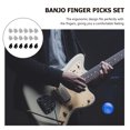 thumbnail image 3 of Raindrops 1 Set 6 Thumb Picks 12 Index Finger Picks Zinc Alloy Black Durable Guitar Finger Picks For Guitars, 3 of 8