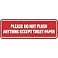 thumbnail image 3 of Signs ByLITA Standard Please Do Not Flush Except Toilet Paper Sign(Red) - Large 1 Pack, 3 of 4