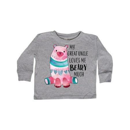 

Inktastic My Great Uncle Loves Me Beary Much with Cute Bear Gift Toddler Boy or Toddler Girl Long Sleeve T-Shirt