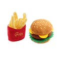 thumbnail image 2 of Jouets pour Animaux de Compagnie en Peluche, Nourriture Vocale, Frites, burger, Poulet, 2 of 21