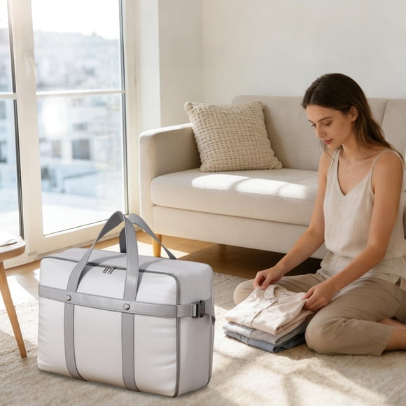Amzcrzy Oxford C Loth Storage B Ag Home Use Quilt Storage Bag Large Capacity Organizing Bag for Clothing Quilts and Bedding Perfects for Packing and Moving Storage Trunks & Bag