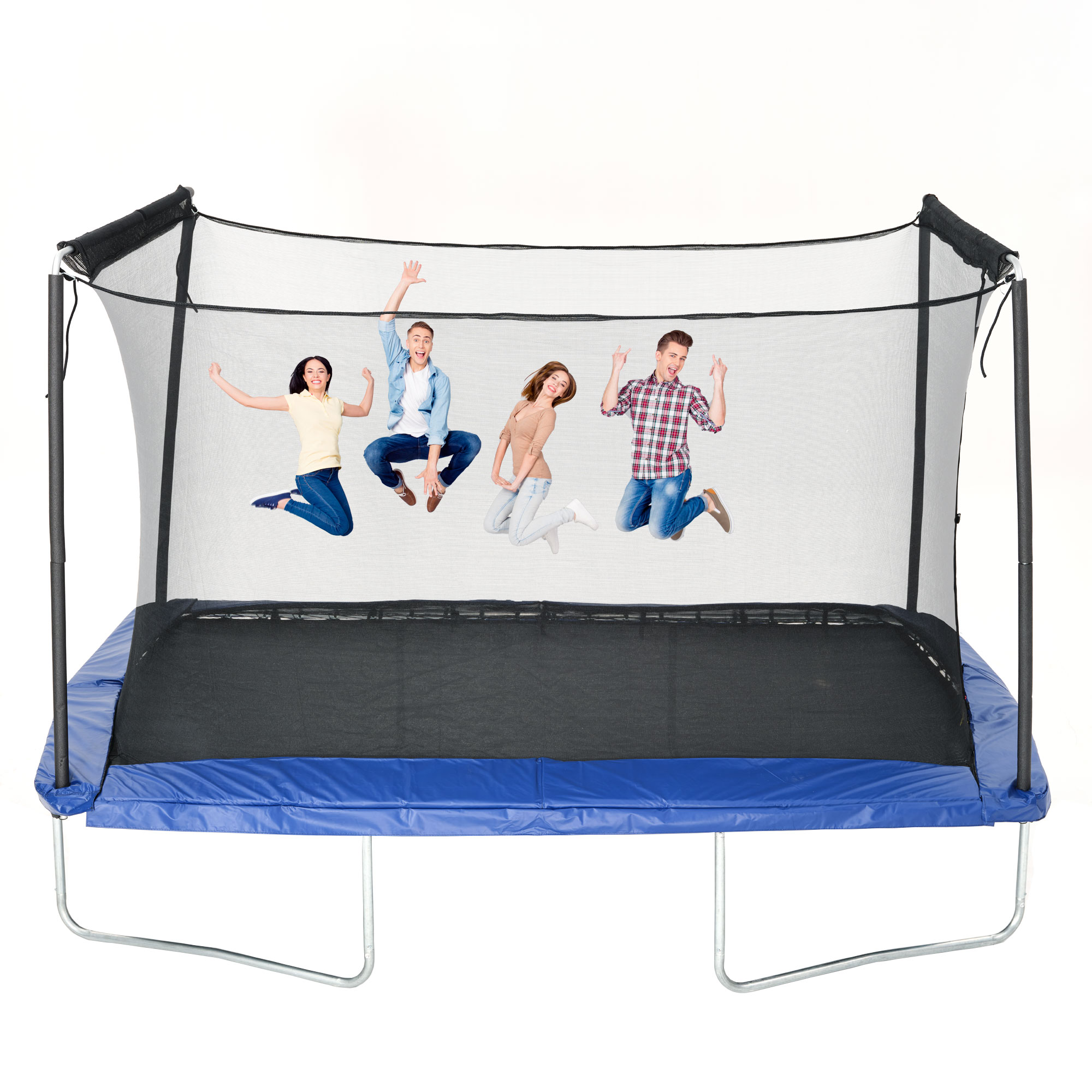 Hotjump Rectangle Trampoline 12ft x 8ft Trampoline with Enclosure