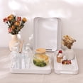 thumbnail image 5 of White Serving Tray with Handles Stackable Rectangle Plastic Serving Platter, 5 of 5