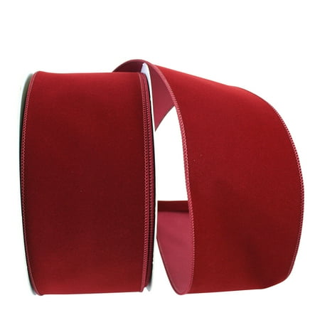 UPC: 0840108863844 | JAM Paper Velvet Ribbon  4 Inches x 50 Yards  Burgundy  1/Pack
