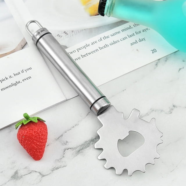 TIMIFIS Wine Opener Kitchen Essentials BBQ Scraper Stainless Steel Cleaner Multi-purpose Bottle Opener Grill Mesh Scraper Slot Cleaner Stainless Steel Scraper Bottle OpenerFall s