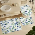 thumbnail image 6 of 4 Pcs Shower Curtain Sets Country Blueberries Rug Toilet Lid Cover And Non-Slip U Shape Mat Watercolor Botanical Blueberry Farmhouse Bathroom Decor Set for Bathroom Decor Sets 72inch X 72inch, 6 of 8