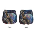 thumbnail image 3 of Balery Rainbow Astronaut Space Landscape Pantalones cortos deportivos para mujer con forro y dos bolsillos, elásticos, para entrenamiento, gimnasio, yoga-Medium, 3 of 7