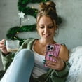 thumbnail image 2 of Water Ripple Pattern Glitter Case for iPhone 14 Pro Max, Luxury Electroplated Curly Wave Frame Bling Phone Case for iPhone 14 Pro Max, Soft TPU Protective case for Women Girls, Pink, 2 of 13