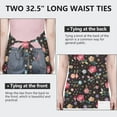 thumbnail image 6 of Pioneer Flower Floral Print Pattern Apron-Garden Aprons for Women with Pockets-Cotton Linen Waterproof Kitchen Cooking Gardening Aprons Adjustable for Kitchen,Cooking,BBQ and Salon 33x27 Inch, 6 of 7