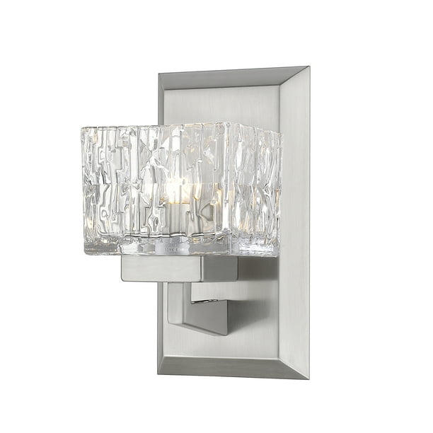 1 Light Wall Sconce Clear Glass Shade Brushed Nickel Frame Com - Brushed Nickel Candle Wall Sconces 1 Light Wall Sconce Clear Glass Shade Brushed Nickel Frame Com - Brushed Nickel Candle Wall Sconces