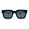 thumbnail image 5 of Gentlemanly Retro Thick Horn Rim Oversized Plastic Fashion Sunglasses All Black, 5 of 8
