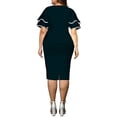 thumbnail image 3 of FASHIONWT Women Plus Size Elegant Print Bridesmaid Midi Evening Party Formal Dress, 3 of 4
