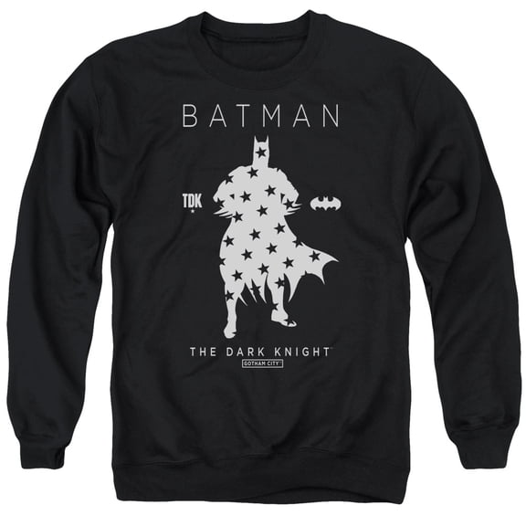 Batman Star Silhouette Adult Crewneck Sweatshirt Black
