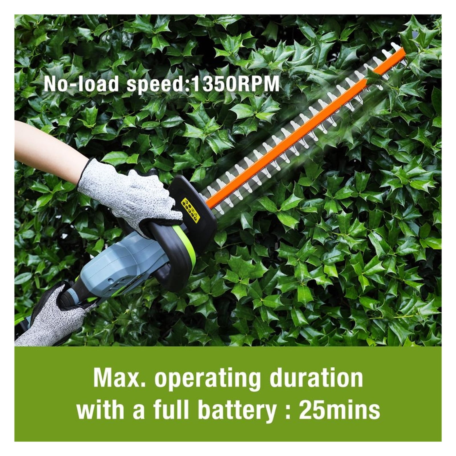 20V Cordless Electric Household Trimmer Pruning Saw Tools Quick Charge Rechargeable Hedge Trimmer For Garden With Blade ,2 IN 1 Trimmer & Edger