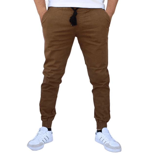 Jogger de gabardina John Silver Corte skinny color caqui oscuro