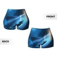 thumbnail image 6 of Yiaed A Wolf Barks Out A Window Print Women's Athletic Shorts Running Shorts Sporty Short High Waisted Elastic Workout Shorts for Yoga Gym Running & Sports -XX-Large, 6 of 8