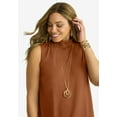 thumbnail image 4 of Jessica London Women's Plus Size 2-Piece Stretch Knit Mockneck Mega Tunic Set, 4 of 4