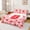 Pink B, variant on Feelyou Pink Red Strawberry C Letter Queen Sheets for Kids, Kawaii Cartoon Fruit Queen Sheet Sets, 4pcs, 1 Flat Sheet, 1 Fitted Sheet and 2 Pillowcases
