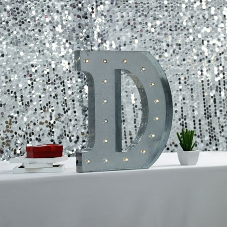 Lighted Metal Numbers Efavormart 2 FT Vintage Metal Marquee Letter/Number Lights Cordless With 16 Warm White LED ()