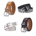thumbnail image 3 of kurtrusly Ceinture Carrée à Rivets en Perles, Ceinture Pyramide en Métal, Ceinture Transfrontalière pour Hommes et Femmes, Ceinture de jeans punk à Quincaillerie, 3 of 9